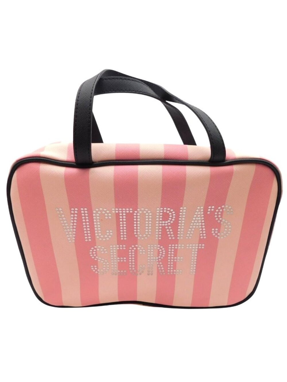 Victoria's Secret Pink Signature Stripe Jetsetter Hanging Cosmetic Makeup Case
